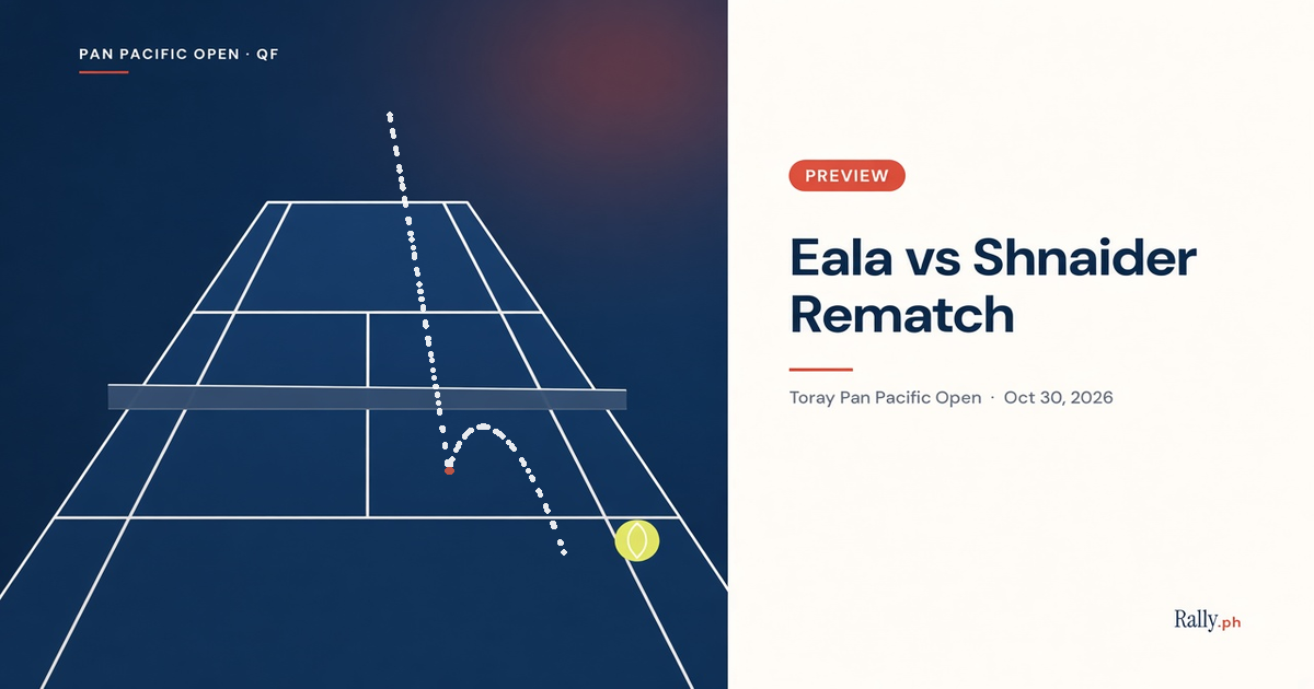 Eala Gets a Rematch With Shnaider in the Tokyo Quarters