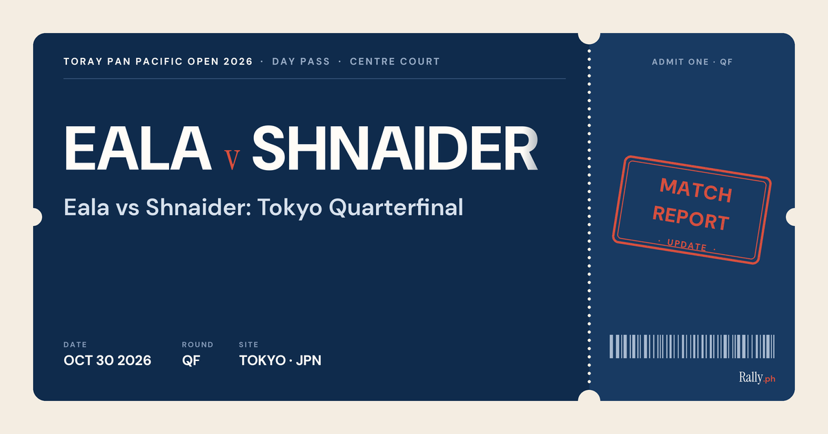 Shnaider Edges Eala Again in Tokyo Quarters
